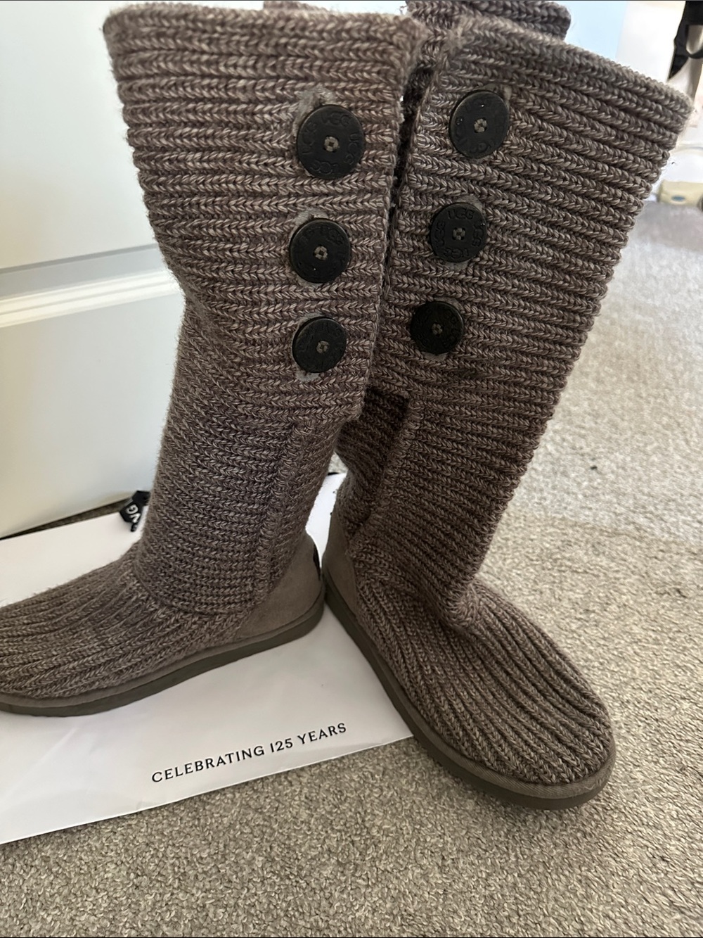 UGG Tall Knit Button Boots